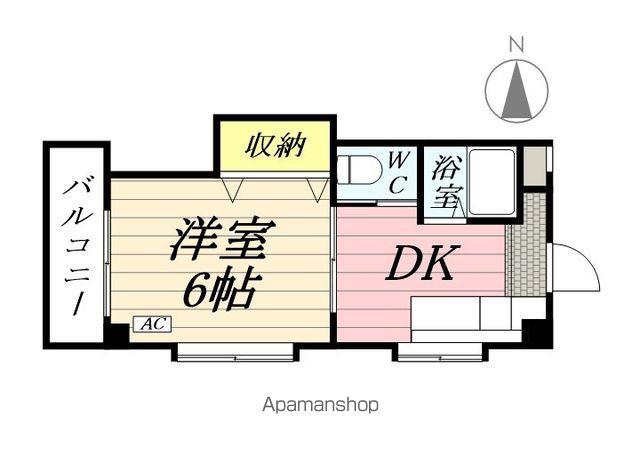 コーポシルビア5(1DK/2階)の間取り写真