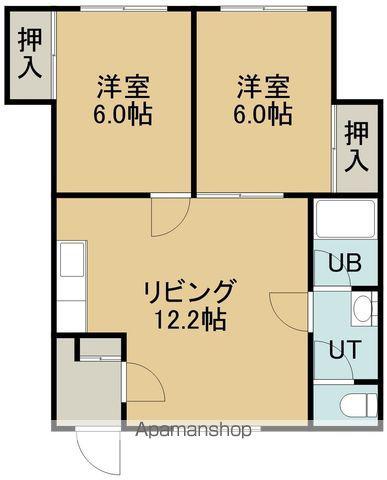 シャノワール(2LDK/2階)の間取り写真