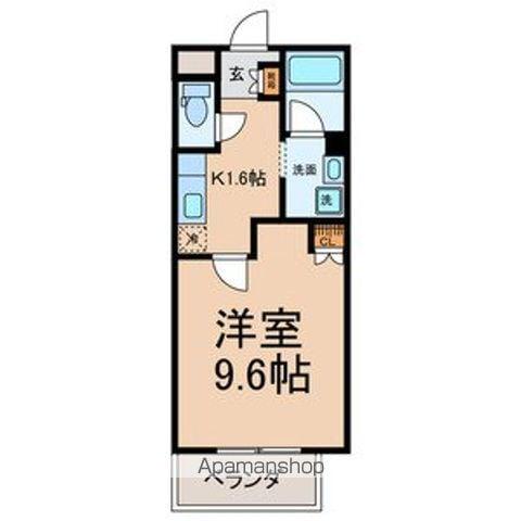 マイタウン茶所(1K/2階)の間取り写真