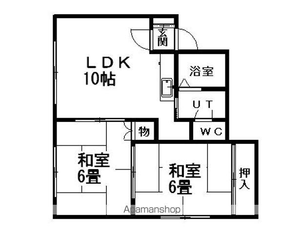 コーポアカシア(2LDK/2階)の間取り写真