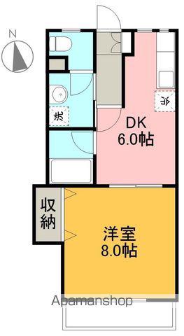 パールハイツ(1DK/4階)の間取り写真