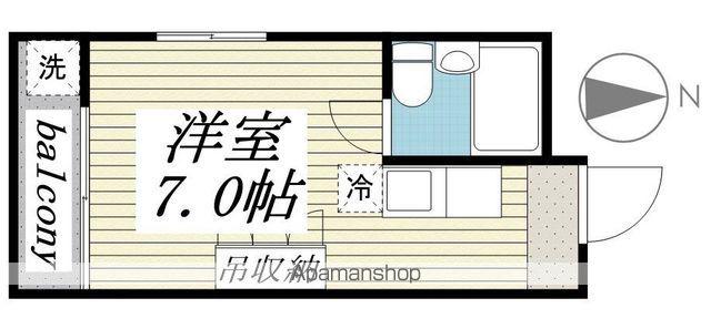 メゾン・ド・ソフォラ(ワンルーム/2階)の間取り写真