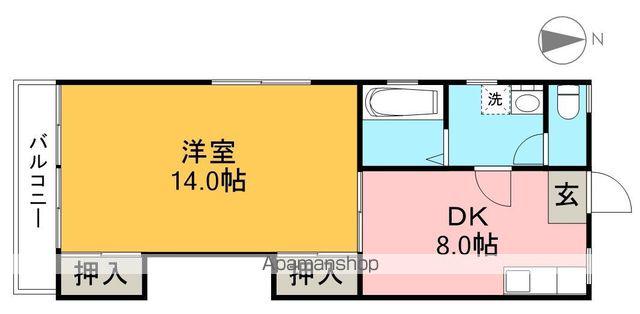 山崎マンション(1DK/2階)の間取り写真