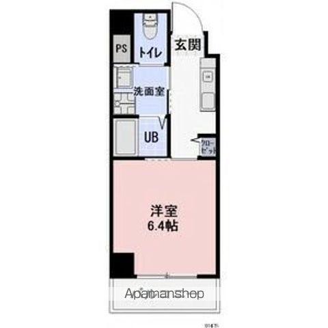 ワイズタワー新栄(1K/8階)の間取り写真