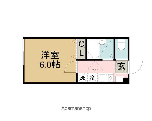 ドルフ相模大野(1K/1階)の間取り写真