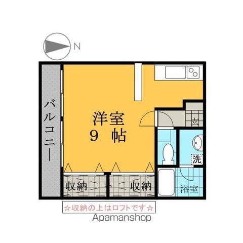 ミラシオン古渡(ワンルーム/2階)の間取り写真