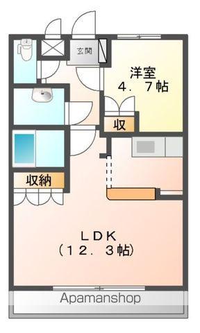 THREE-GOOD2(1LDK/2階)の間取り写真