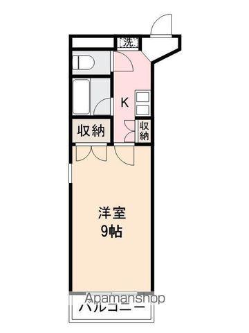 ファーイーストⅡビル(1K/4階)の間取り写真