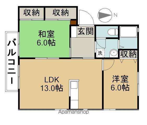 クレールK(2LDK/2階)の間取り写真