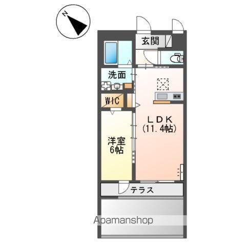グランデ嘉右衛門(1LDK/1階)の間取り写真