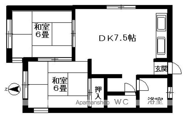 加藤ビル(2DK/3階)の間取り写真