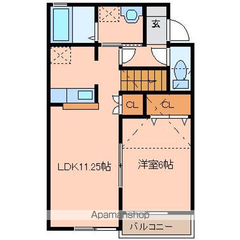 カサグランデ弐番館(1LDK/1階)の間取り写真
