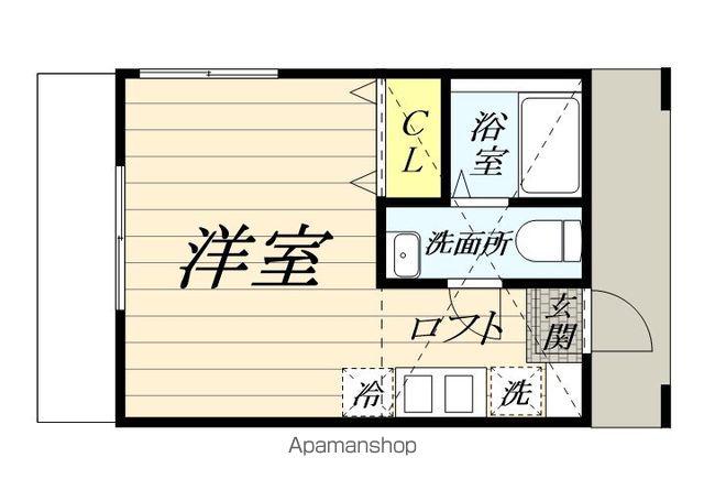 グランフォレスト(ワンルーム/1階)の間取り写真