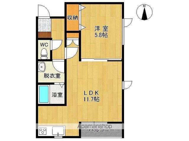 メゾンローヤル(1LDK/2階)の間取り写真