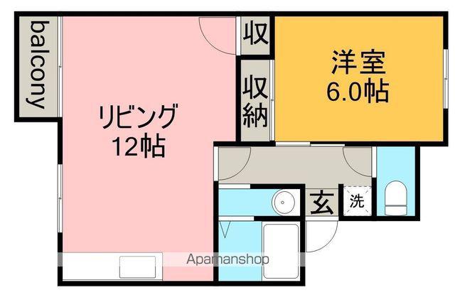 ニュータウンビュー(1LDK/2階)の間取り写真