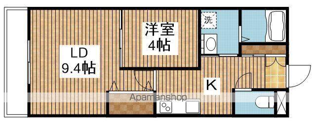 フルーレ・K(1LDK/3階)の間取り写真