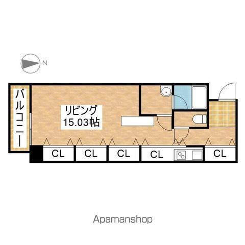 HEARTS WAVE(1K/6階)の間取り写真