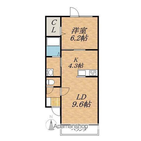 MY HOUSE GOOD RIVERⅢ(1LDK/3階)の間取り写真