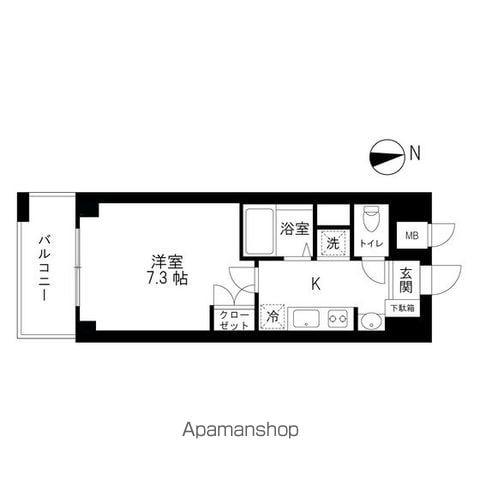 コンフォート榴ヶ岡ステーション(1K/9階)の間取り写真