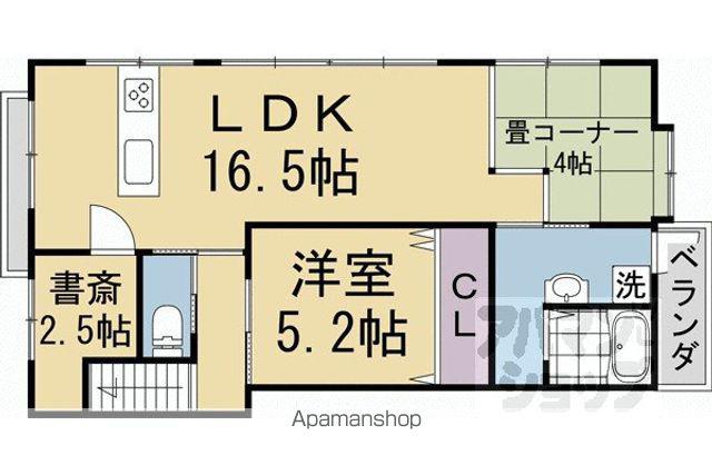 京都市烏丸線 丸太町駅(京都市営) 徒歩12分 2階建 築56年(2LDK)の間取り写真