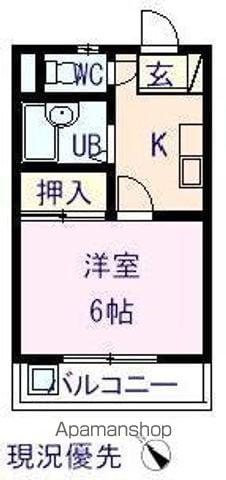 ルガノスチューデントホームB(1K/1階)の間取り写真