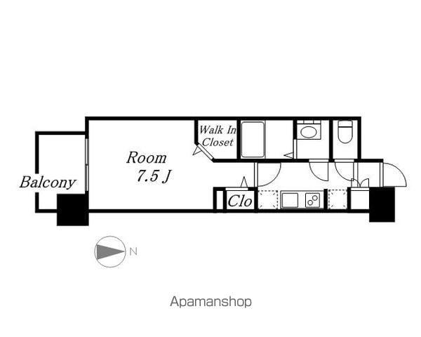パルティール中村公園(1K/11階)の間取り写真