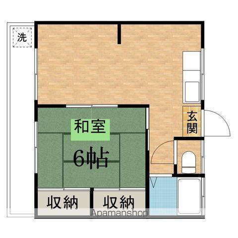 第二松園荘(2K/1階)の間取り写真