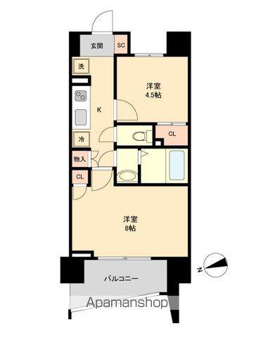 HF仙台長町レジデンス(2K/13階)の間取り写真