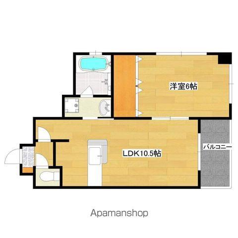 プランタン加治屋町(1LDK/8階)の間取り写真