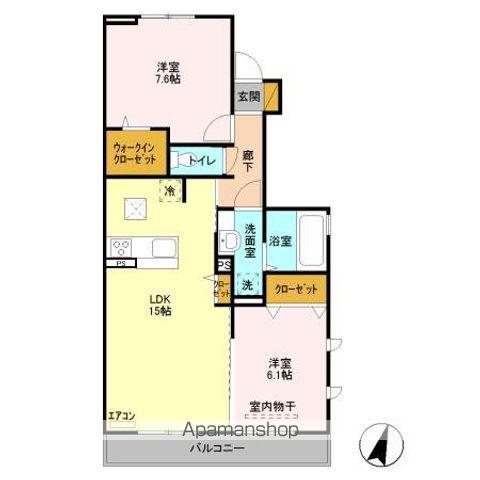 なんてんの郷3(2LDK/1階)の間取り写真