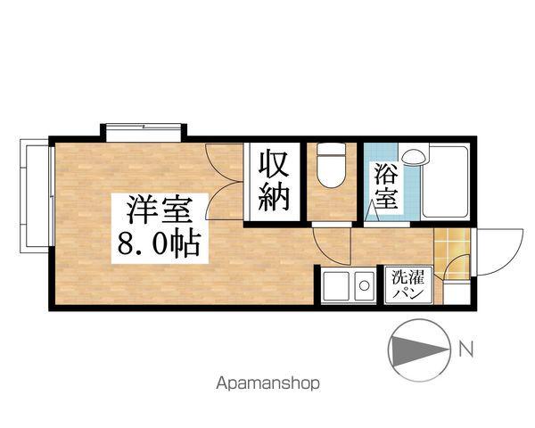 ローズガーデン(ワンルーム/1階)の間取り写真