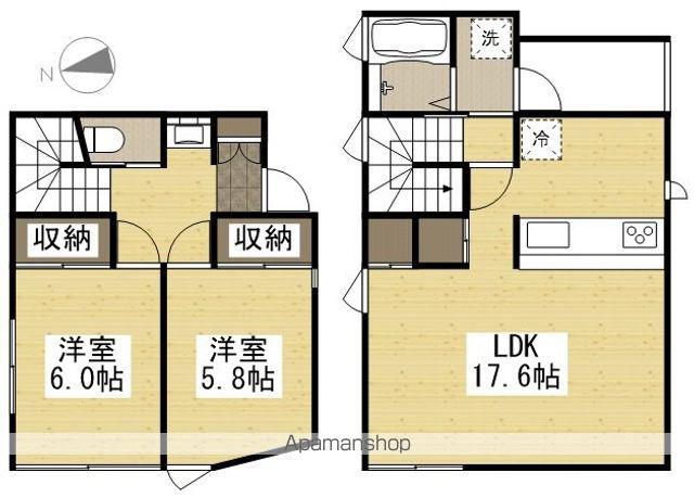 徳吉迎人(2LDK)の間取り写真