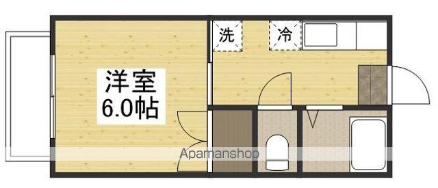 シャトレーⅡ(1K/1階)の間取り写真