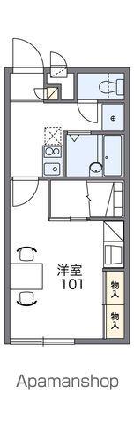 レオパレス川井(1K/1階)の間取り写真