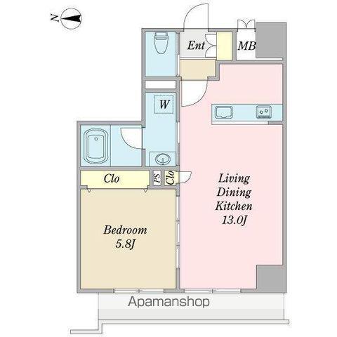 URBANCLOUDIZUMI(1LDK/1階)の間取り写真