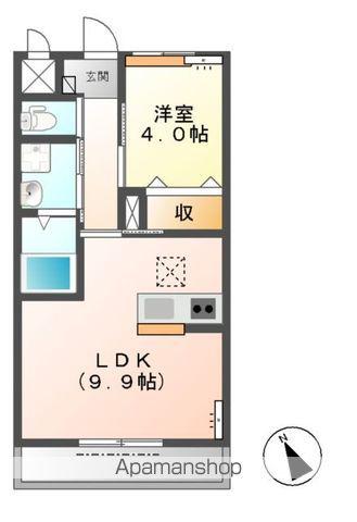 エンプレスⅠ(1LDK/1階)の間取り写真