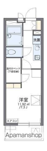 レオパレス道明町(1K/1階)の間取り写真