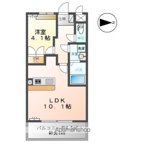 メゾン・ティアラ(1LDK/1階)の間取り写真