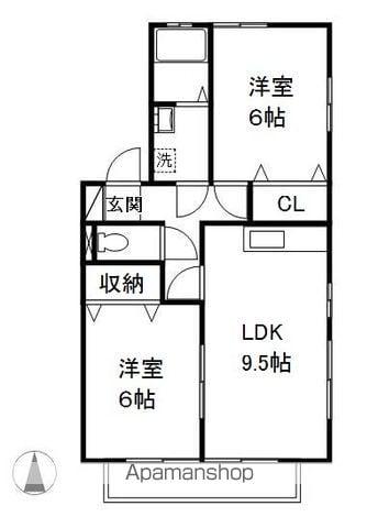 プラン・デスポワール(2LDK/1階)の間取り写真