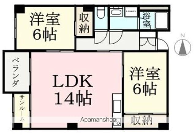 至民ハイツ(2LDK/1階)の間取り写真