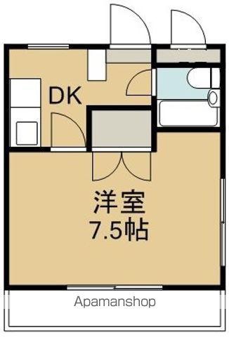 つぼみマンション(1K/2階)の間取り写真