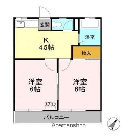 ハイツKM(2K/2階)の間取り写真