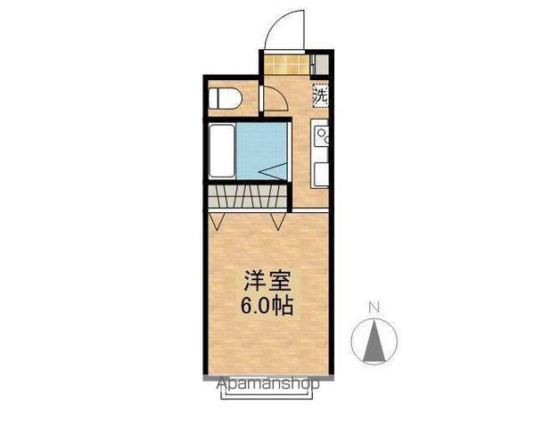 サンライフ都城2(1K/2階)の間取り写真