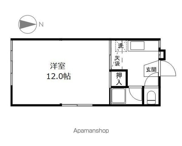 大成アパート(1K/1階)の間取り写真