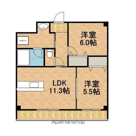 GRANP(2LDK/4階)の間取り写真