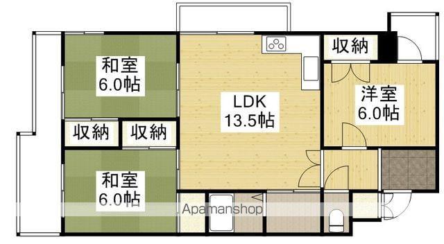 レジデンスマサノ1(3LDK/7階)の間取り写真
