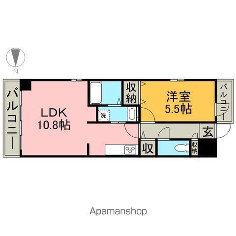 S・ALLEY(1LDK/6階)の間取り写真