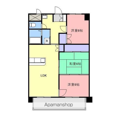 グリーンパレスマンション(3LDK/2階)の間取り写真