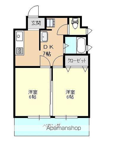 サンステージ大町(2DK/3階)の間取り写真