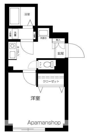 LIDEAL成増Ⅱ(1K/1階)の間取り写真
